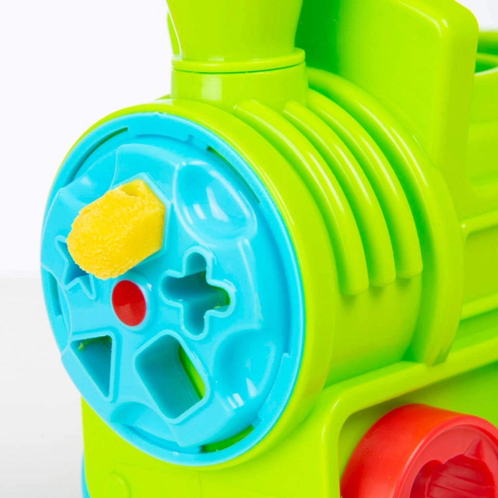 SET TRENO GIOCATTOLO CON PASTA MODELLABILE STAMPINI E FORMINE 2+