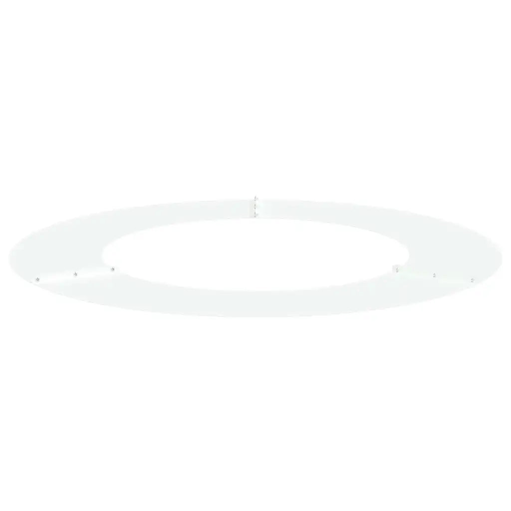Set di 5 anelli per alberi piatti moderni da giardino 80 x 80 cm protezione durevole in acciaio bianco 02_0052316