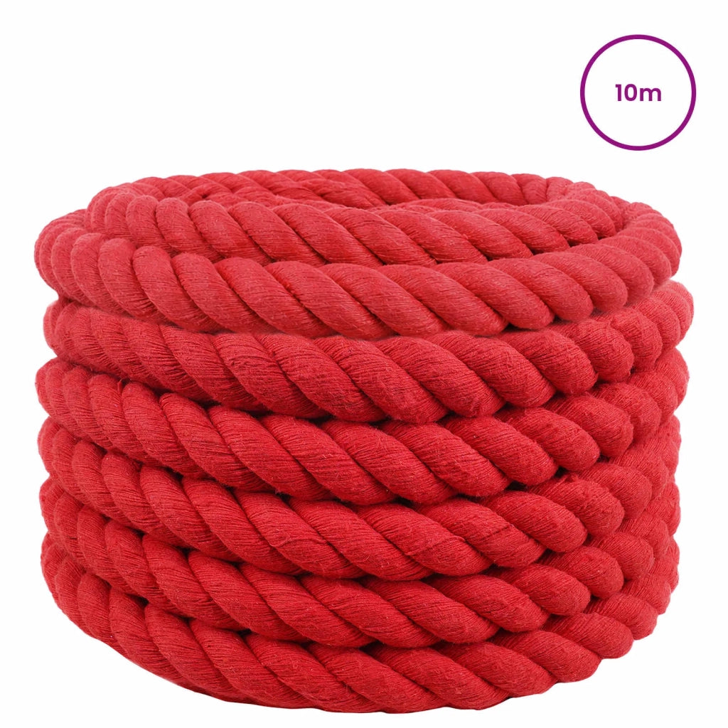 Corda di Cotone 50 mm 10 m Rosso 100% Cotone 42011937