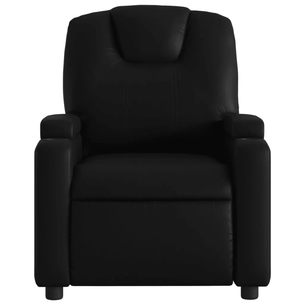 Divano Sedia-Poltrona reclinabile in Similpelle Nera 611155