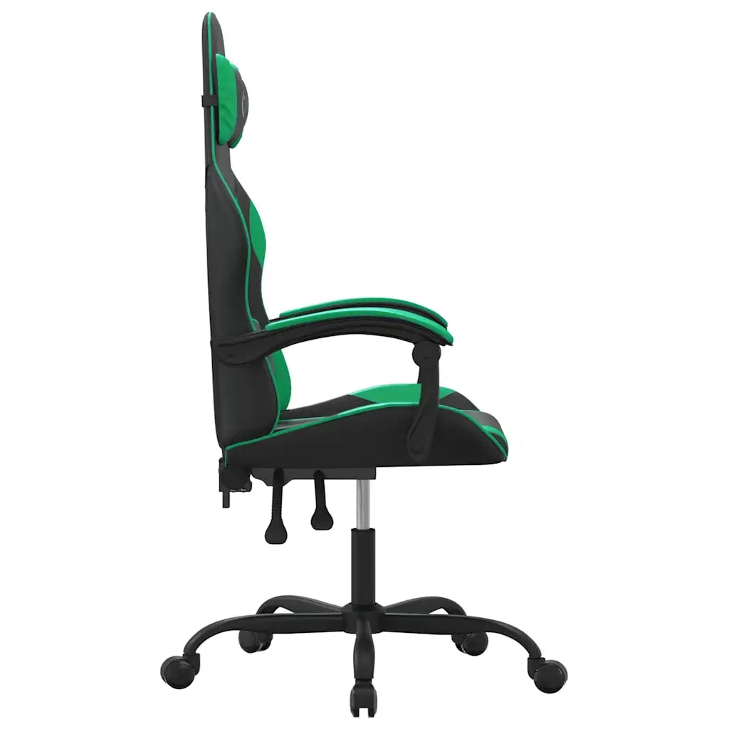 Sedia da Gaming Nera e Verde in Similpelle 3143869