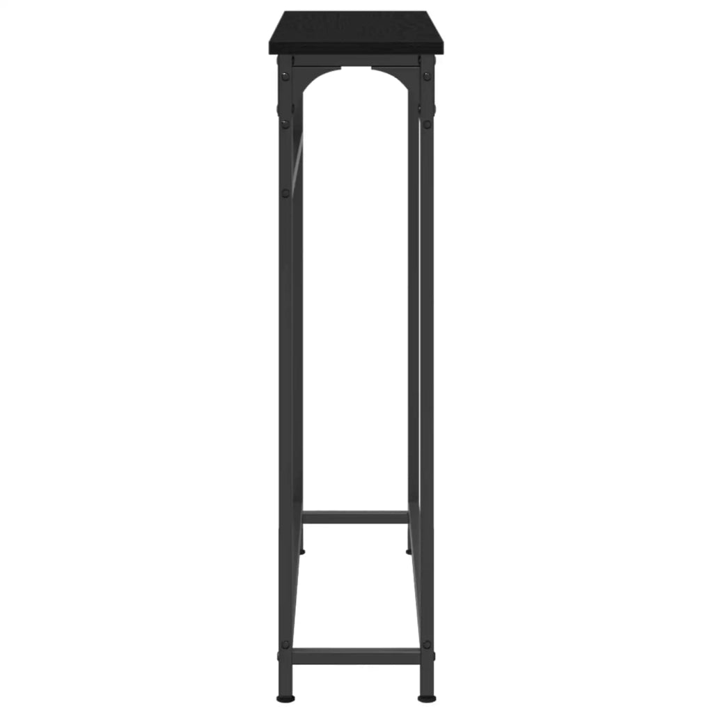 Table console Chêne noir 75 x 19,5 x 75 cm Bois d'ingénierie