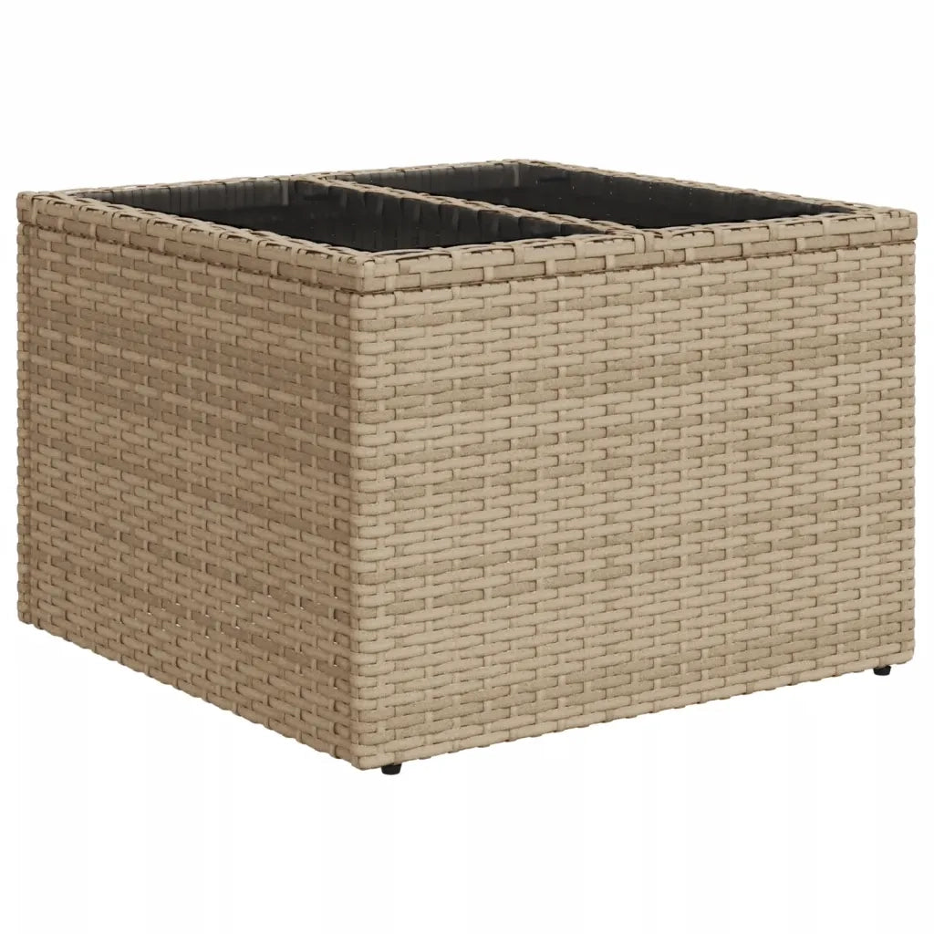 Set Divano da Giardino 9 pz con Cuscini Beige in Polyrattan