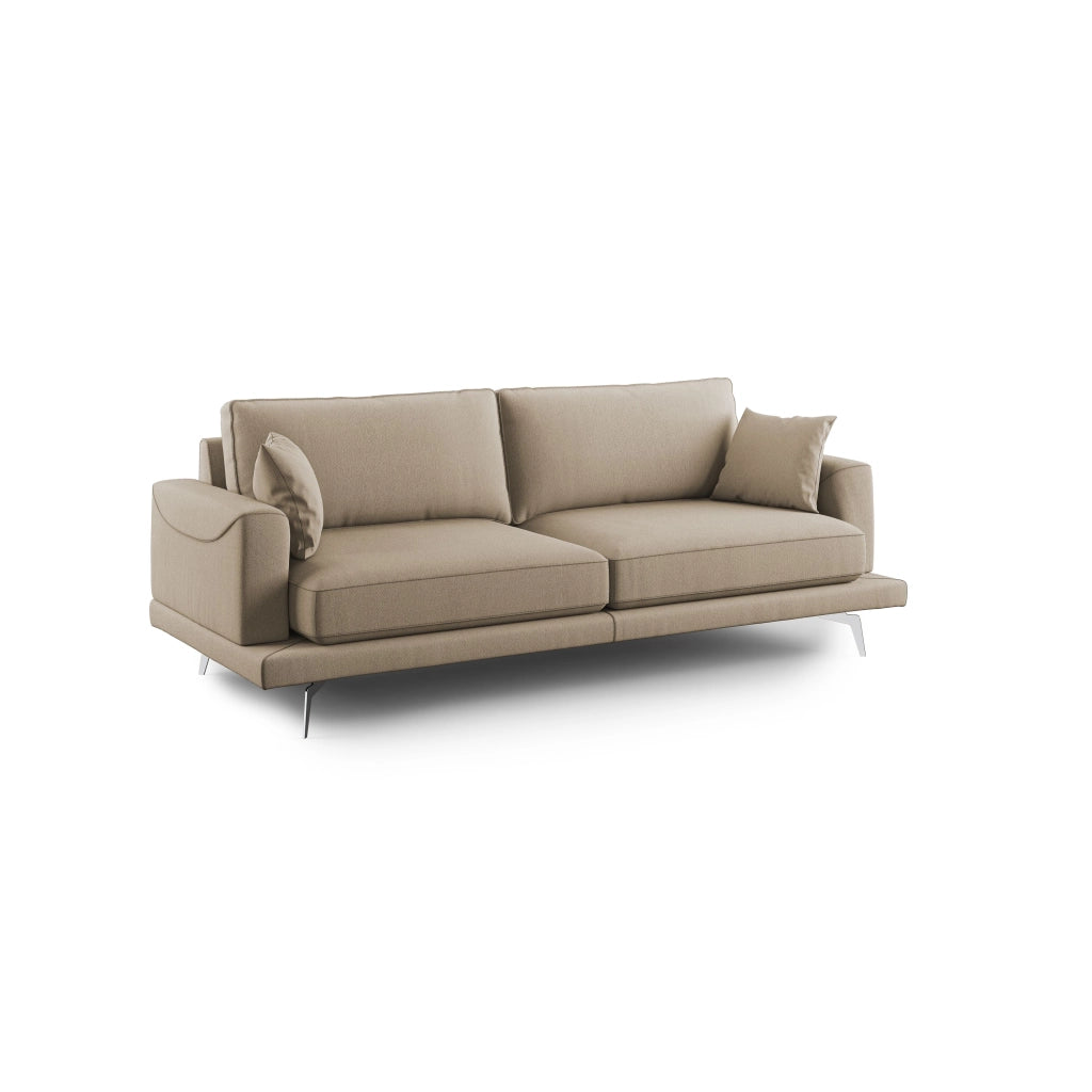 Dorian Divano moderno in tessuto morbido antimacchia T05 218 cm beige