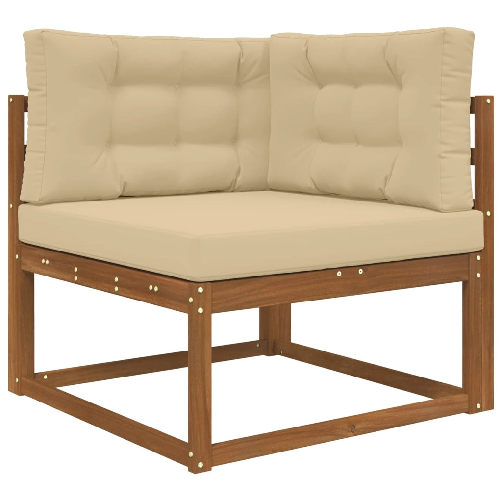 Cuscino per divano da esterno Poliestere Beige 80 x 80 cm 900883