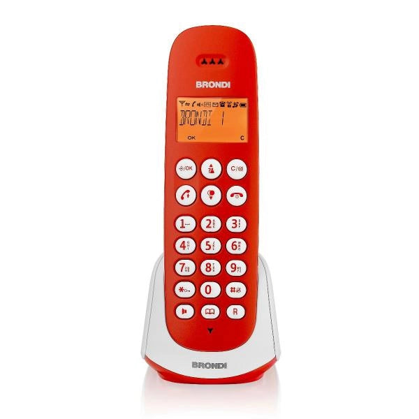 BRONDI ADARA (ROSSO) - TELEFONO CORDLESS SINGOLO - VIVAVOCE