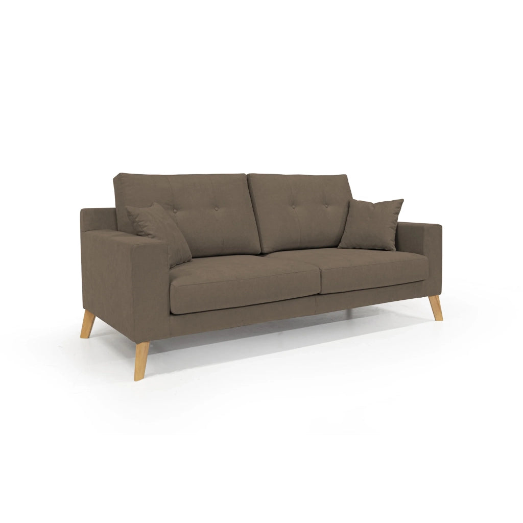 Danish Divano moderno in tessuto morbido impermeabile T02 166 cm marrone