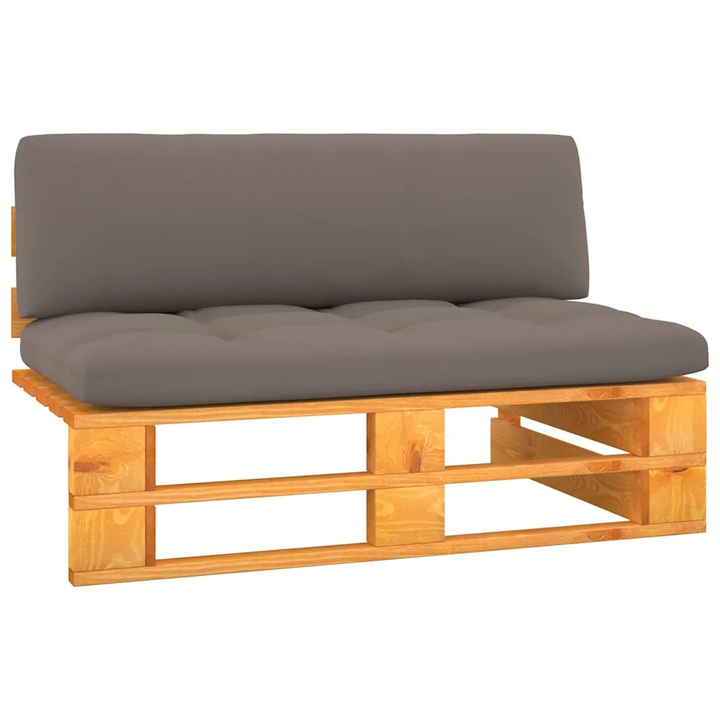 Divano Centrale da Giardino Pallet Legno Pino Impregnato Ambra 3066525