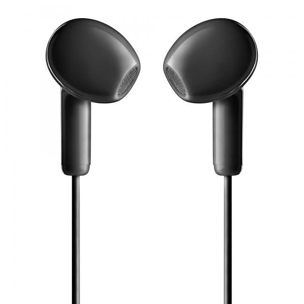 NGS CROSS GLIDE BLACK: Auricolari a bottone con microfono e controllo del volume. Pulsante multifunz