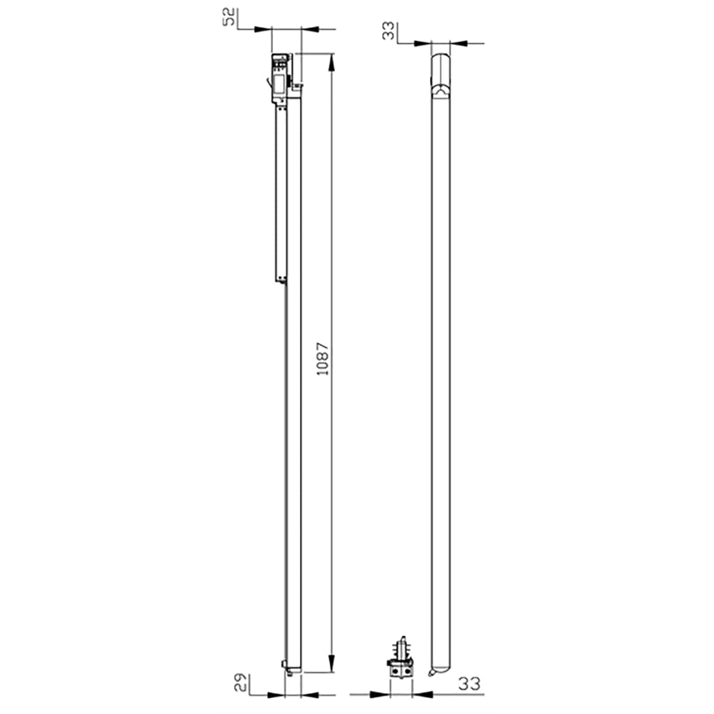 Barra LED faretto track binario trifase 28W alluminio nero bianco luce lineare negozio ufficio abitazione moderna 100cm NERO 3000K