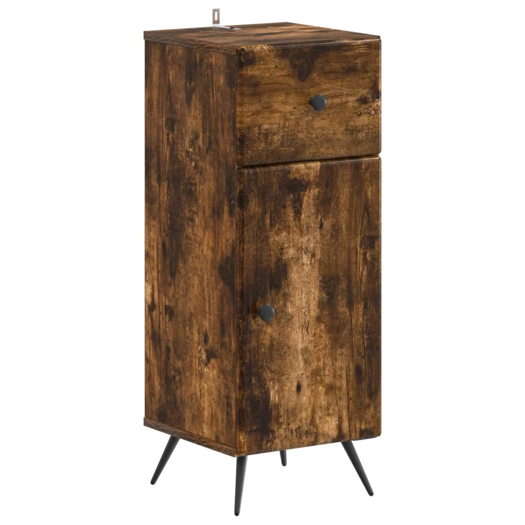 Set di Mobili da Bagno da 4 Pezzi BREDA Rovere Fumo 3417968