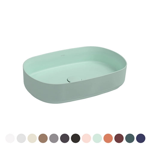 Lavabo d'appoggio ovale infinity  Avorio Opaco  L. 55 cmNYMO