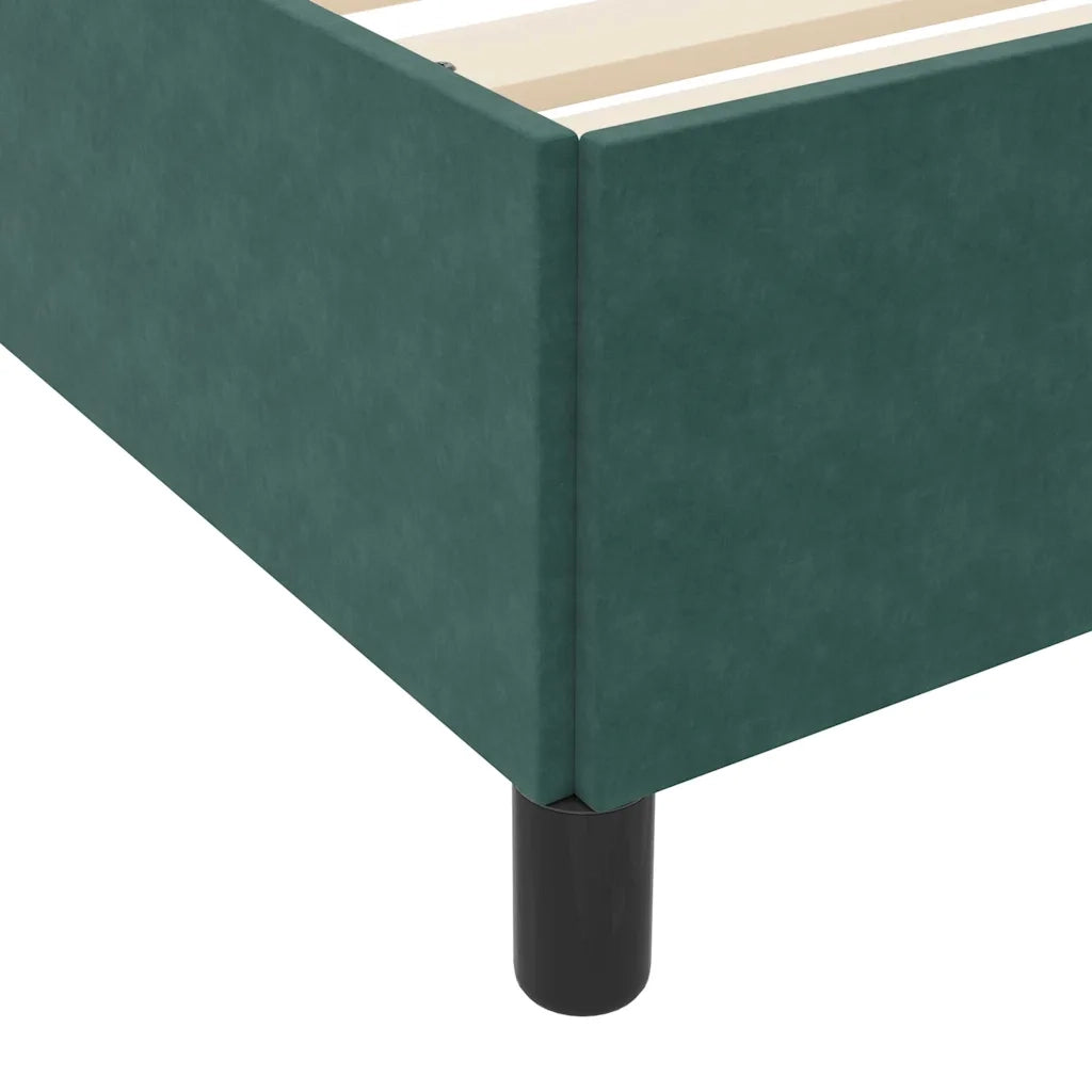 Letto matrimoniale | Letto per adulti | Struttura del letto Verde Scuro 120 x 200 cm Tessuto