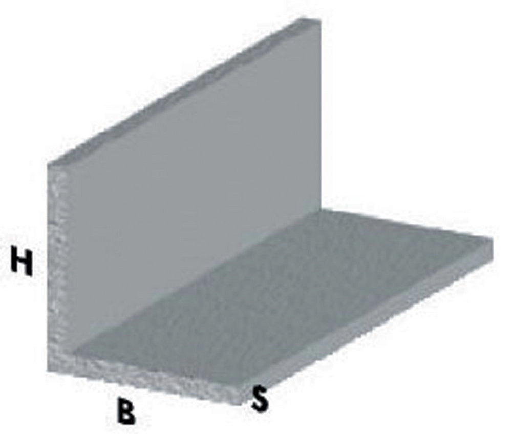 5pz profilo argento h.100 cm angolare 40x40x1,5 mm cod:ferx.32325