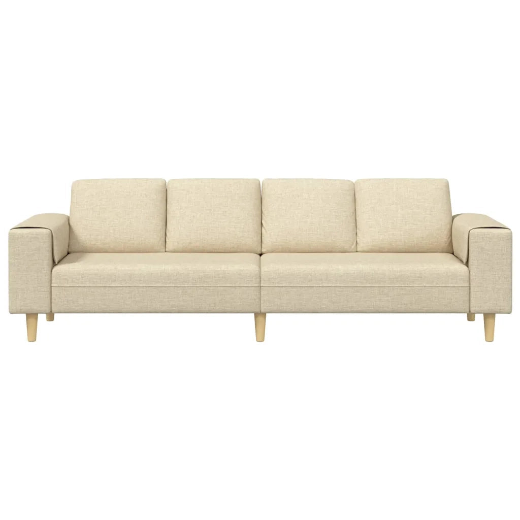 Divano per Soggiorno Crema 250 x 77 x 76 cm Poliestere 3335087