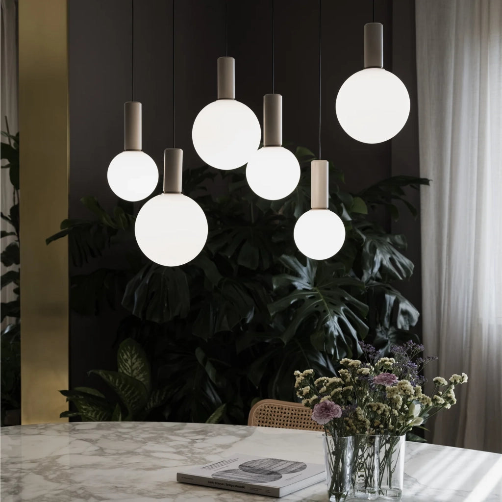 Lampadario ODEON 39W Luce Calda 3000K Bianco Altezza Regolabile Ideal Lux