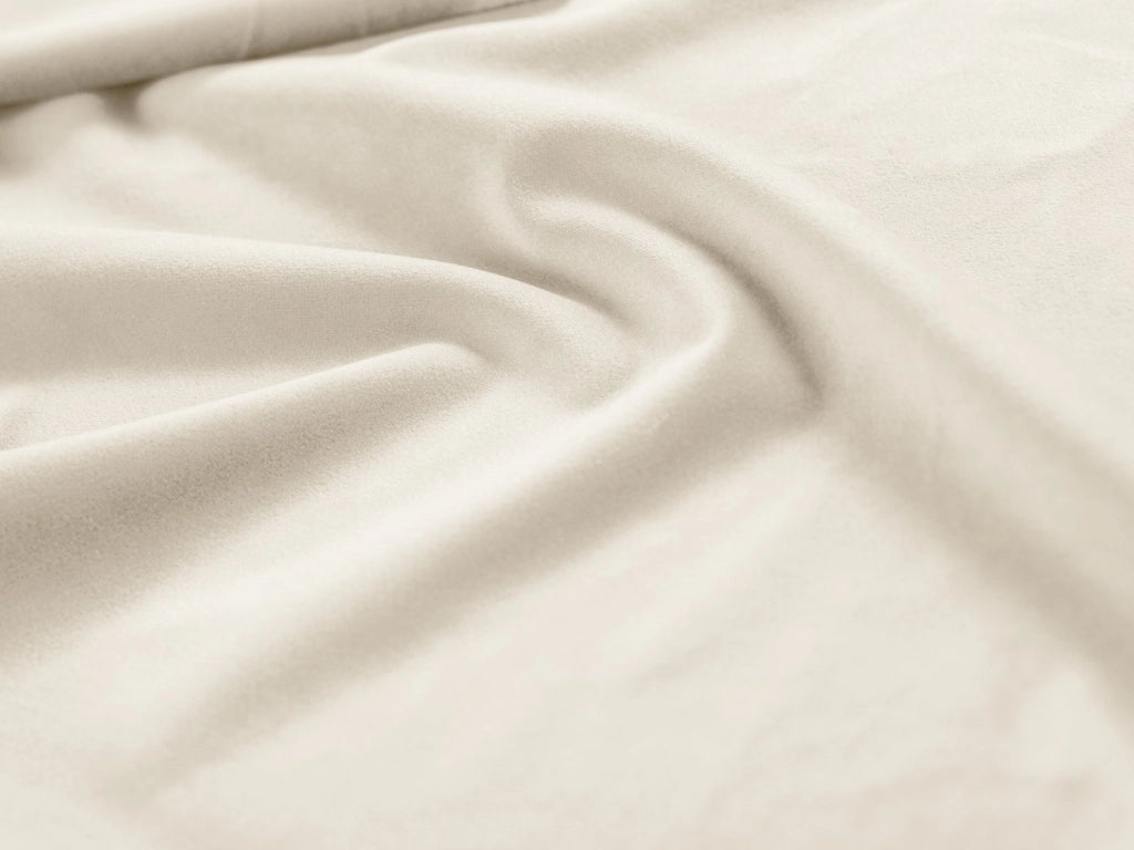 Cosmopolitan Design - Divano panoramico sinistro "Bali" 7 posti in velluto beige chiaro 