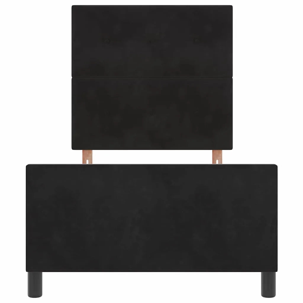 Letto a molle con testiera Nero 100 x 200 cm Velluto 3344923