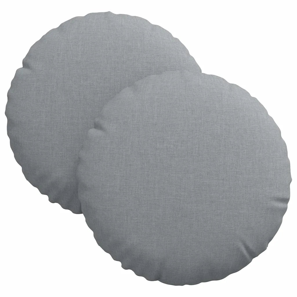 Cuscini per Seduta 2 pz | Cuscini per sedie Grigio chiaro ?30 x 13 cm Tessuto