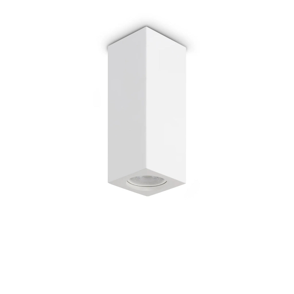 Lampada Da Soffitto Look 1 Luce GU10 Gesso Dimmerabile 28W Ideal Lux