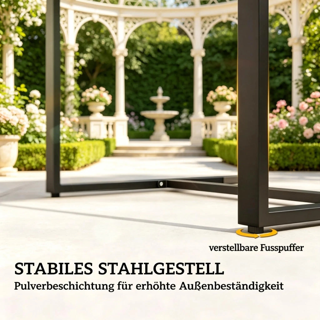 Set mobili da giardino, tavolo e 2 sedie per patio e bistro