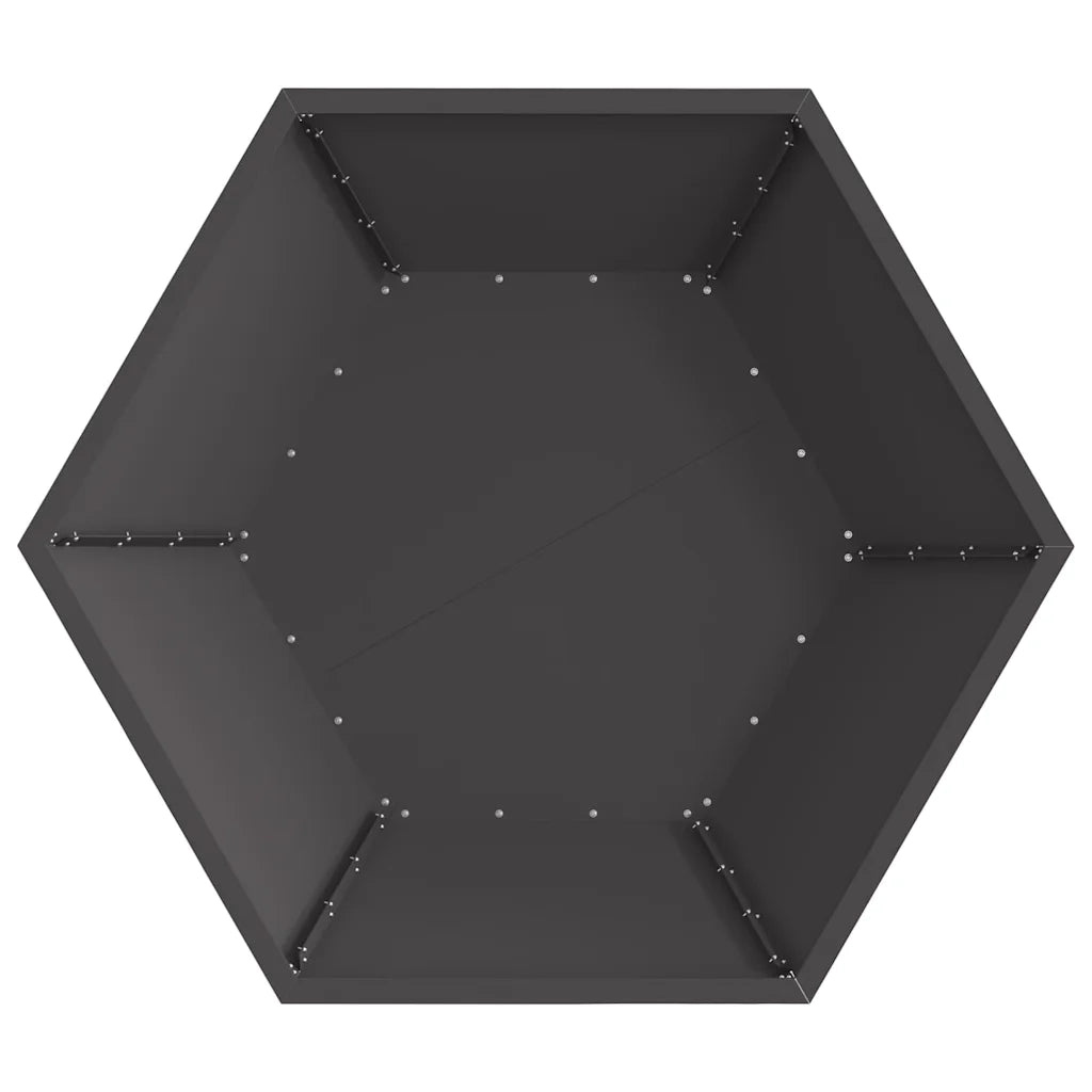 Focolare Nero 100 x 100 x 28 cm Acciaio