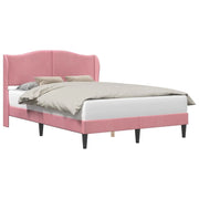 Letto matrimoniale | Letto per adulti | Struttura del letto con testiera Rosa 140 x 200 cm Velluto