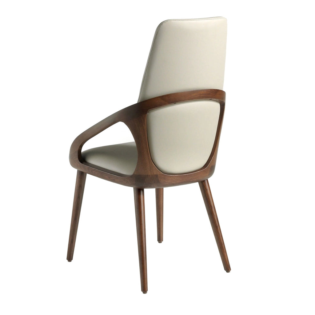 Sedia in ecopelle crema