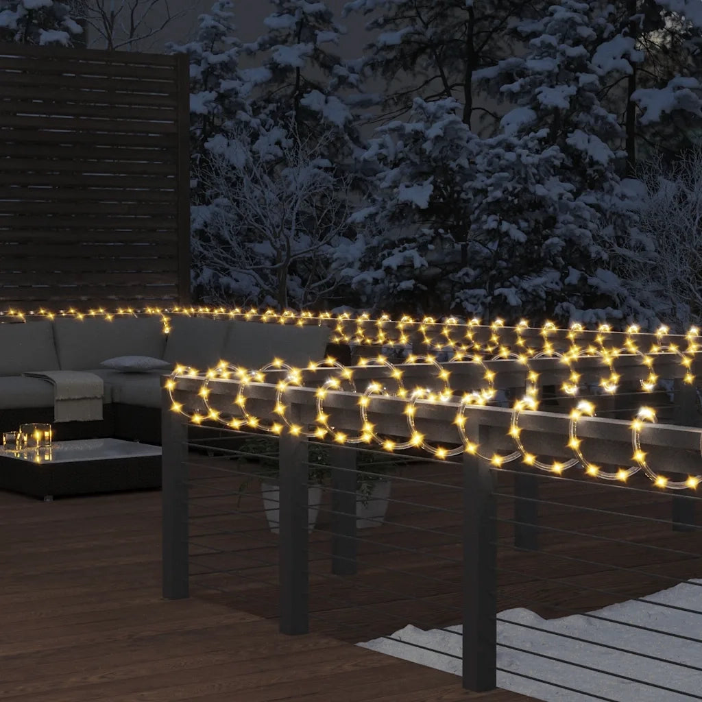 Stringa di Luci con 120 LED Bianco Caldo 5 m in PVC 343306