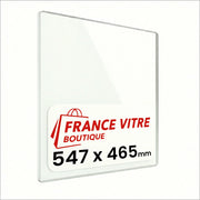 547 x 465 x 4 mm - Vetro per stufa a legna - vetro camino di ricambio - vetro per caminetto resistente al fuoco - France Vitre