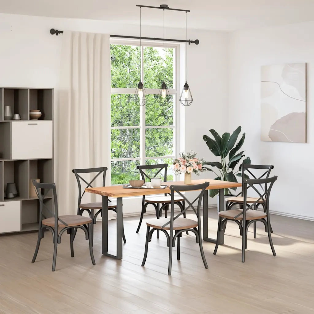 Pieds de table console en U 2 pièces anthracite 38x(72-73) cm