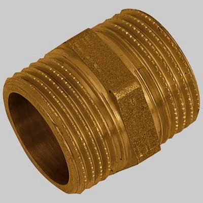 NIPLES 5 FILETTI OTTONE GIALLO  11/2 x 11/2     MADE IN ITALY