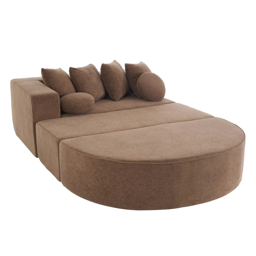 Divano Imbottito Moderne ¨C Minimal ¨C Tessuto Chenille, Senza Montaggio