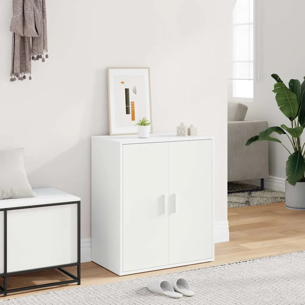 Scarpiera Bianca 60x35x70 cm in Legno Multistrato 808918