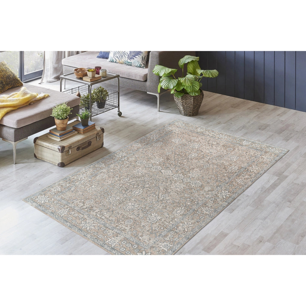 Tappeto vintage Perry Khaki e Beige 120x170 cm