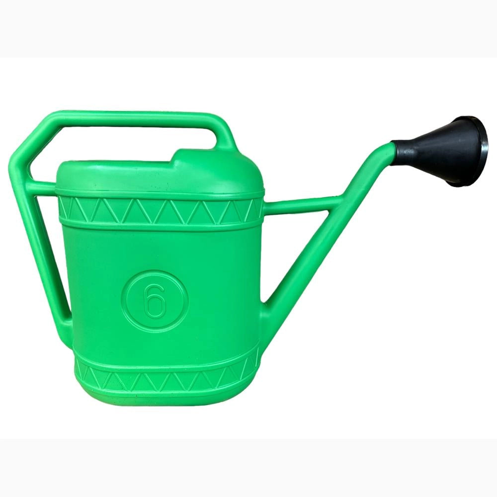 Innaffiatoio in PVC da giardino beccuccio lungo e doccetta 6 Litri per piante