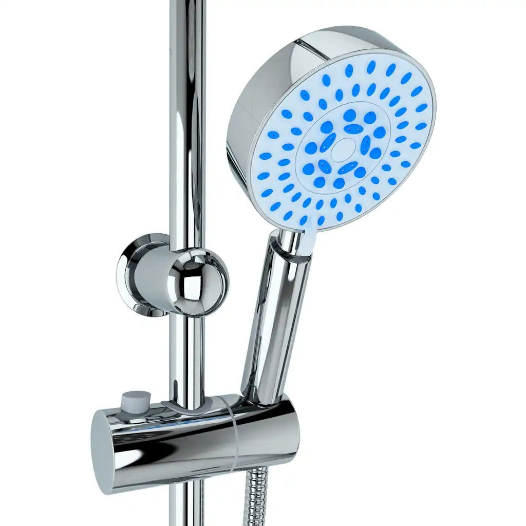 Set per Doccia a Doppio Soffione con Doccetta Acciaio Inox 145056