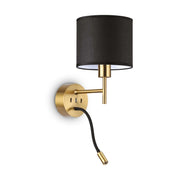 Lampada Da Parete Set Up Map2 Ottone Ideal-Lux