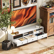 Mobile porta TV bianco 140 cm con 3 cassetti