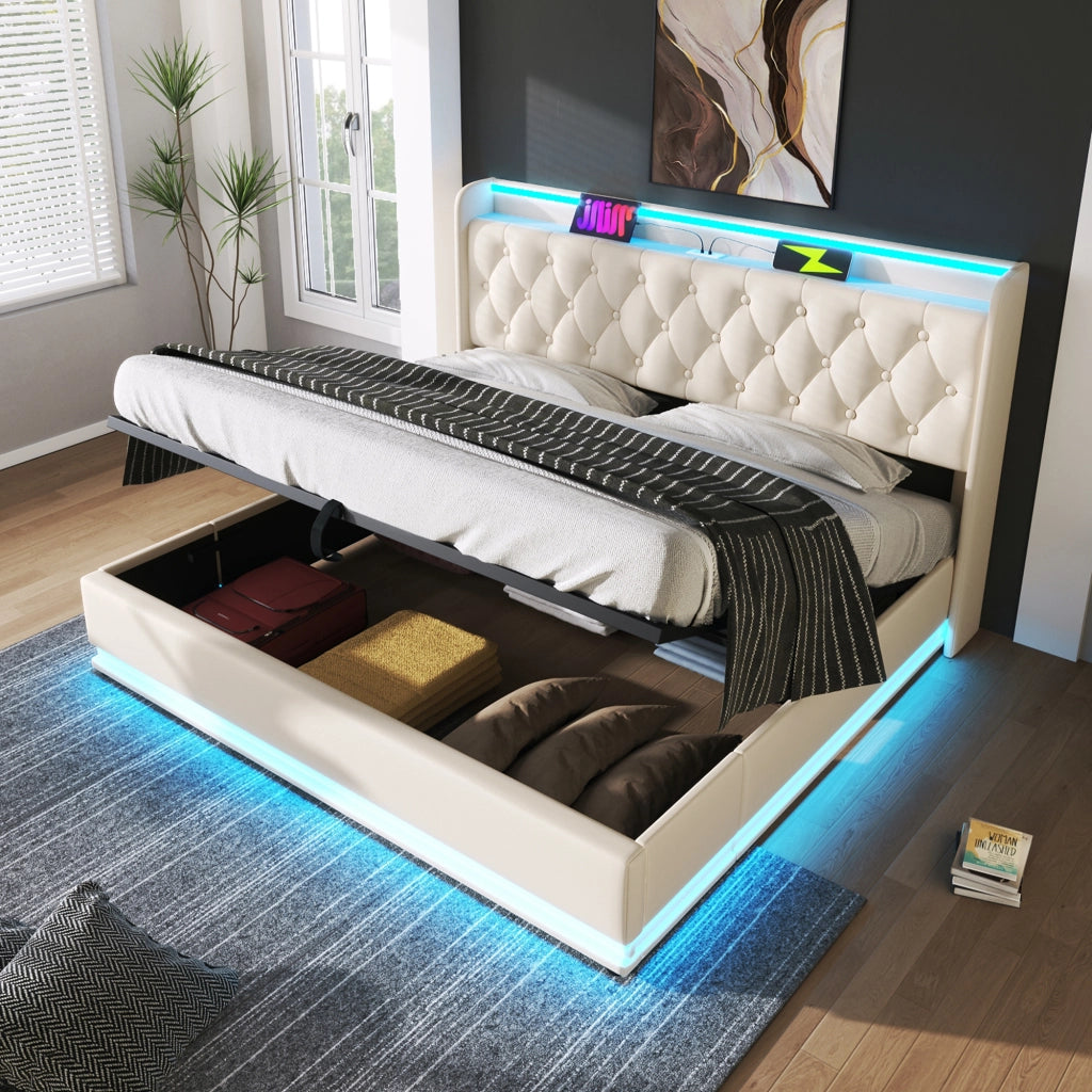 Letto matrimoniale contenitore 180x200 cm bianco