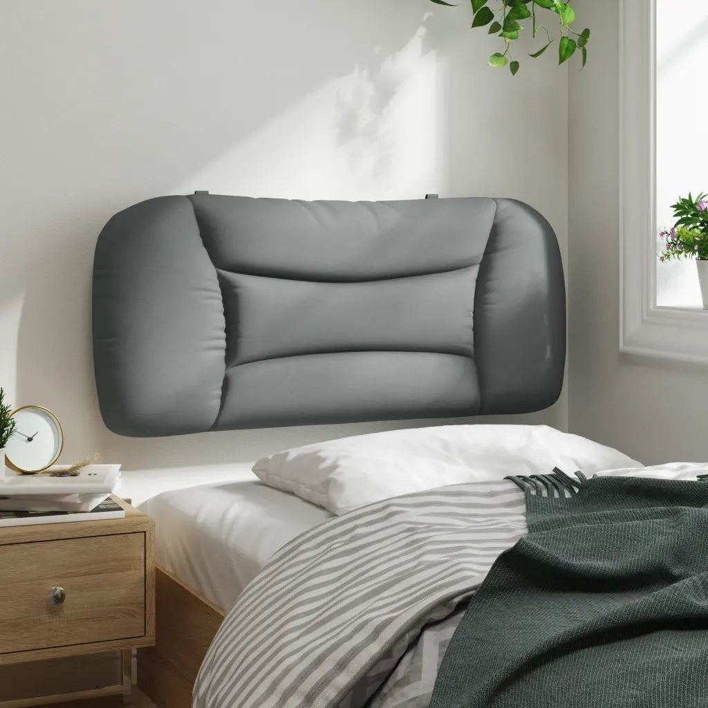 Coussin de tête de lit Hvar gris clair 80 cm tissu