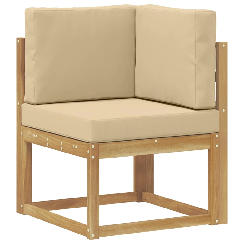 Set di divani da esterno 5 pz Bianco e Beige 3387647