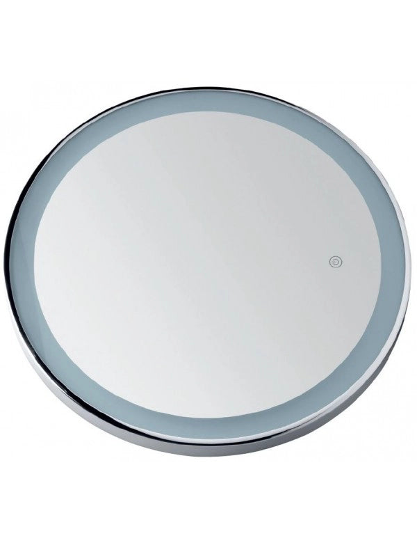 Specchio da parete rotondo 55x55 cm con luce LED e sensore touch