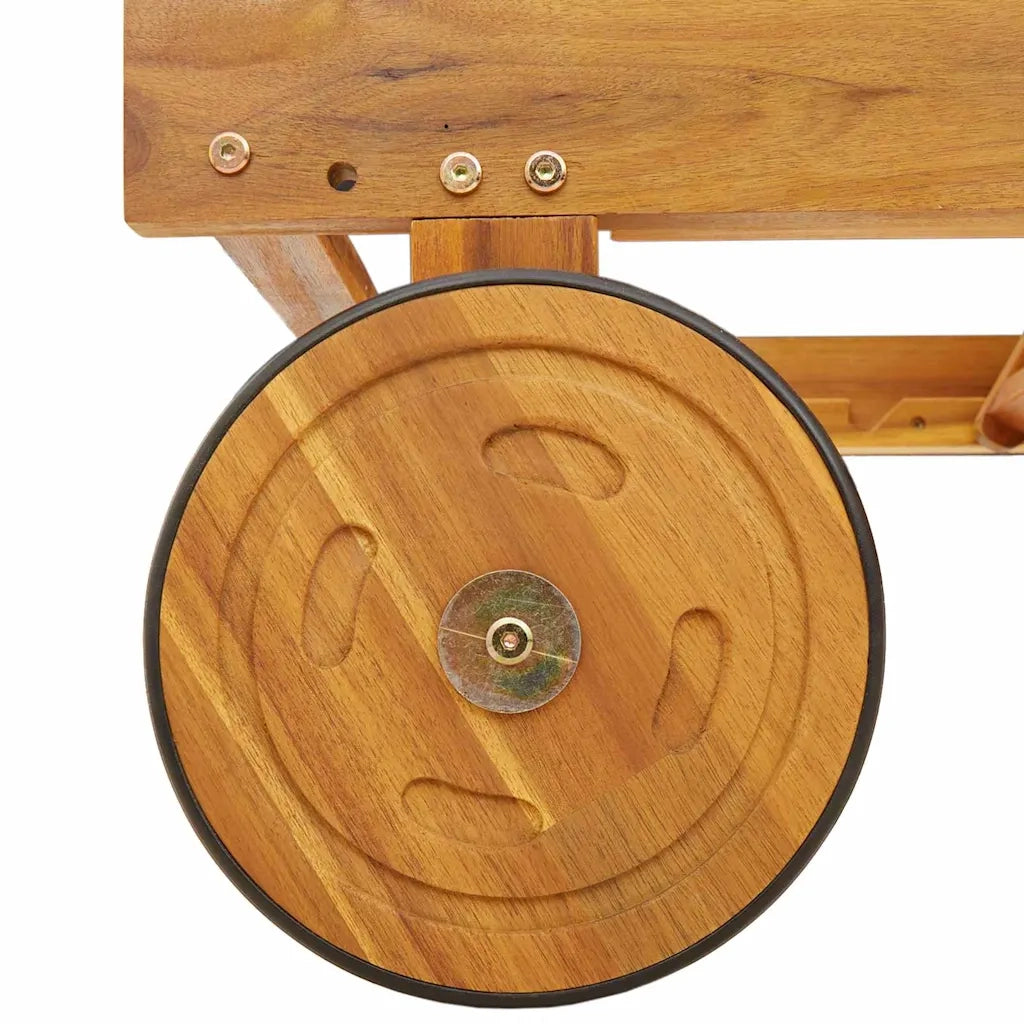Lettino da sole Marrone Legno di Acacia Massello 3407698