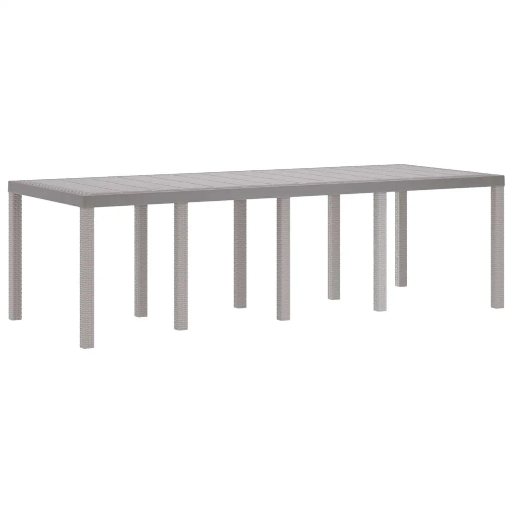 Set da Pranzo per Giardino 11 pcs Grigio chiaro Polipropilene