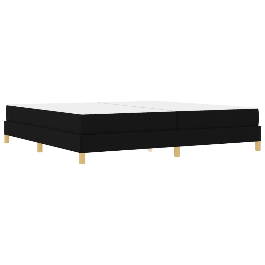 Letto a molle con materasso Nero 200 x 200 cm Tessuto