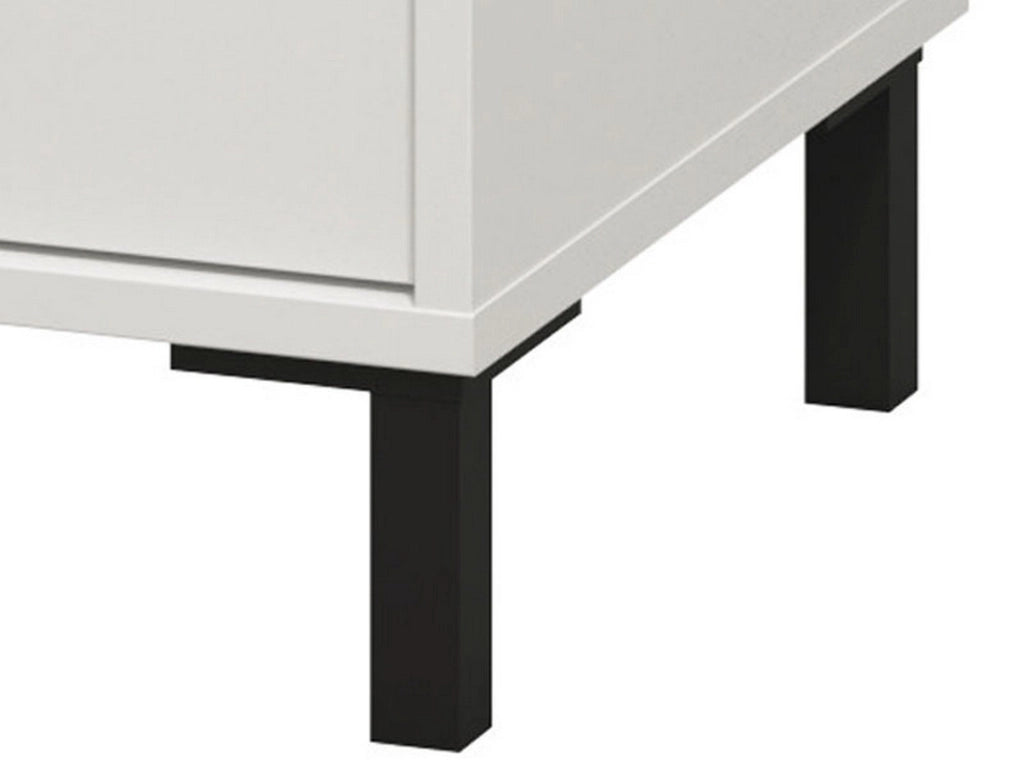 Clanezzo, Comodino un Ripiano, 48x40x52h cm Bianco