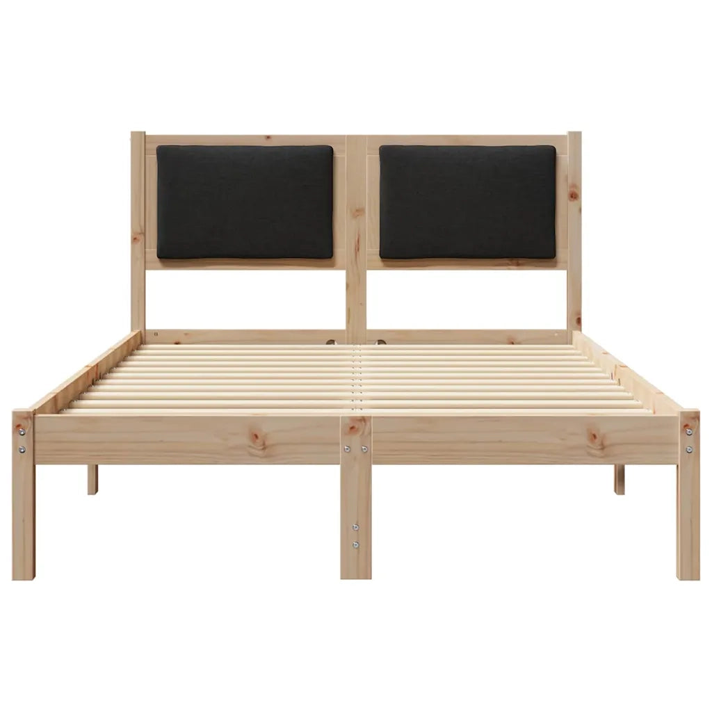 Letto matrimoniale | Letto per adulti | Struttura del letto Nero 120 x 190 cm Pino massello