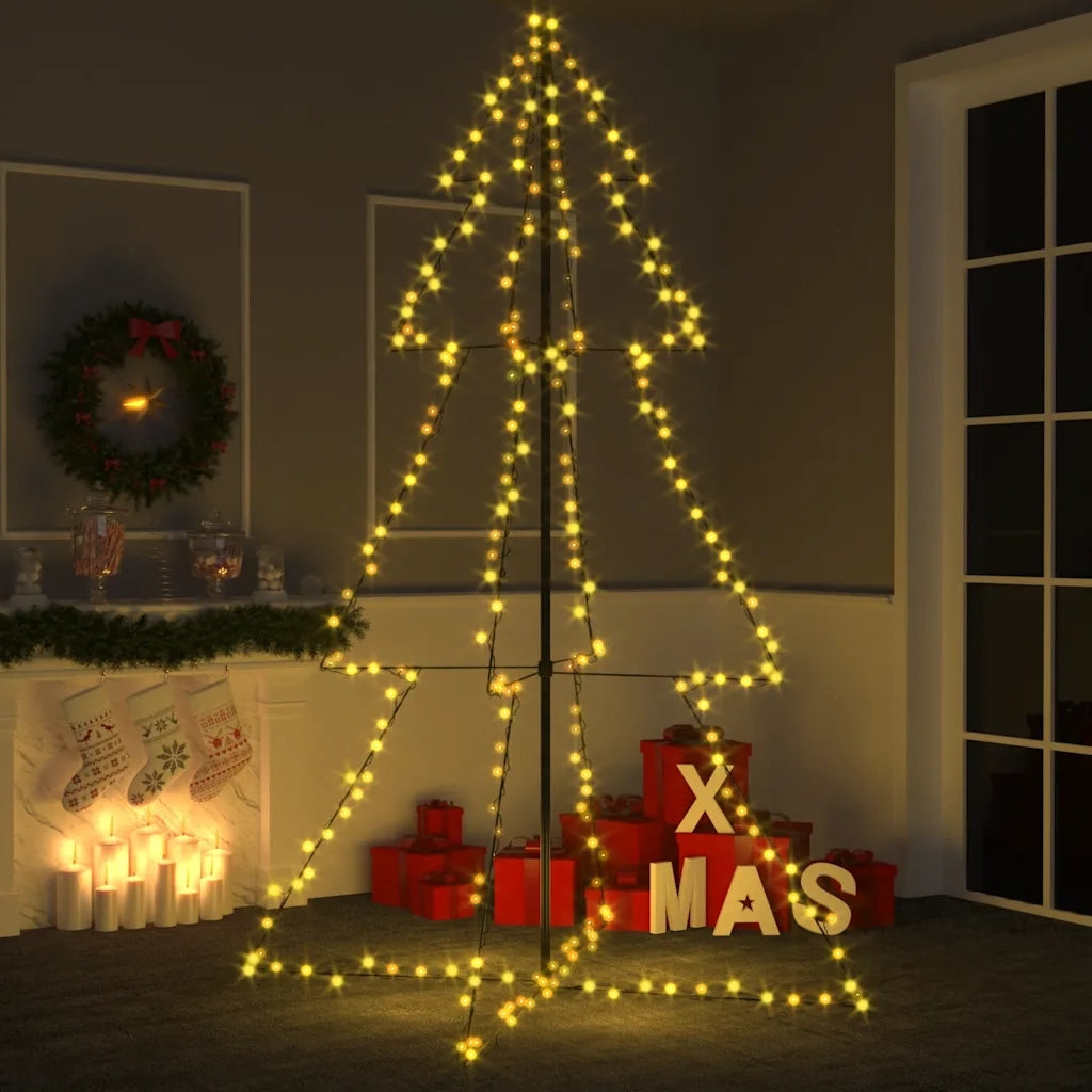 Albero di Natale | Decorazioni natalizie a Cono 240 LED per Interni Esterni 118x180 cm