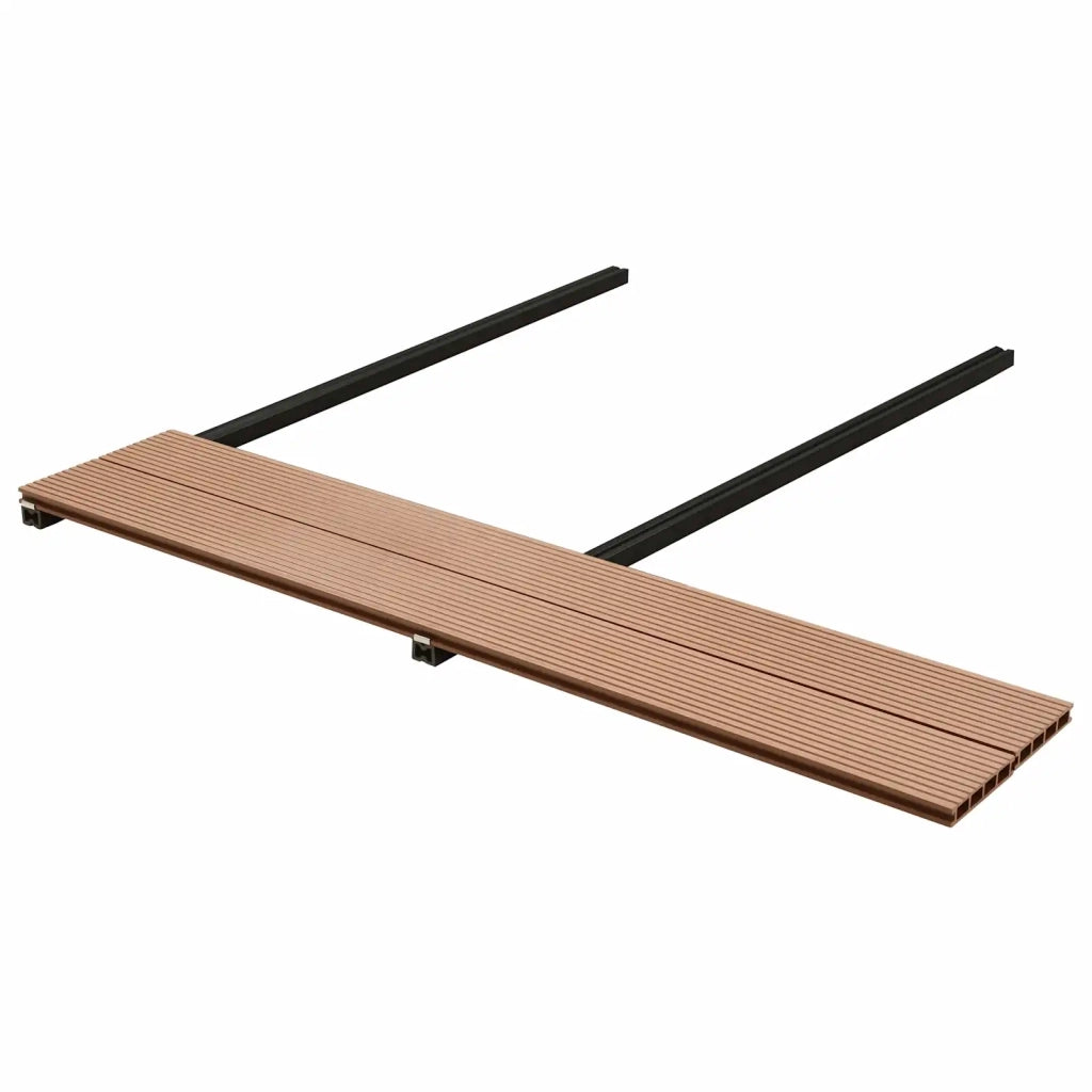 Pavimento da Deck 16 pcs Marrone WPC 3444719